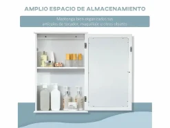 Basic Armario de baño Álamo Kleankin con espejo 60x41x14 cm