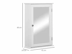 Basic Armario de baño Álamo Kleankin con espejo 60x41x14 cm