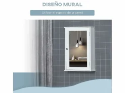 Basic Armario de baño Álamo Kleankin con espejo 60x41x14 cm