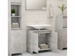 Armario de baño madera contrachapada hormigón 60x33x61 cm ES765404