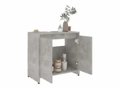 Armario de baño madera contrachapada hormigón 60x33x61 cm ES765404