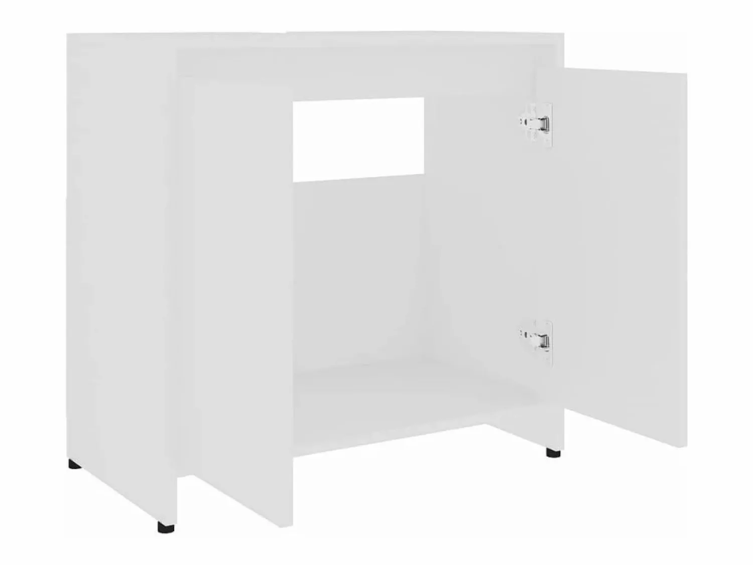 Outlet Armario de baño madera contrachapada 60x33x61 cm ES400725 Blanco