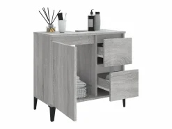 Hot Armario de baño madera contrachapada Sonoma 65x33x60 cm ES723853 Mueble De Pared Para Baño