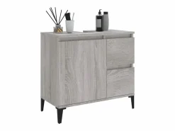 Hot Armario de baño madera contrachapada Sonoma 65x33x60 cm ES723853 Mueble De Pared Para Baño