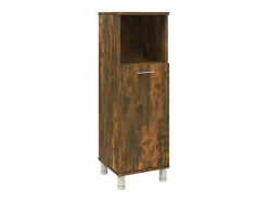 Armario de baño madera contrachapada roble ahumado 30x30x95 cm ES744319