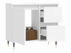 Armario de baño madera contrachapada 65x33x60 cm ES724649 Mueble De Pared Para Baño