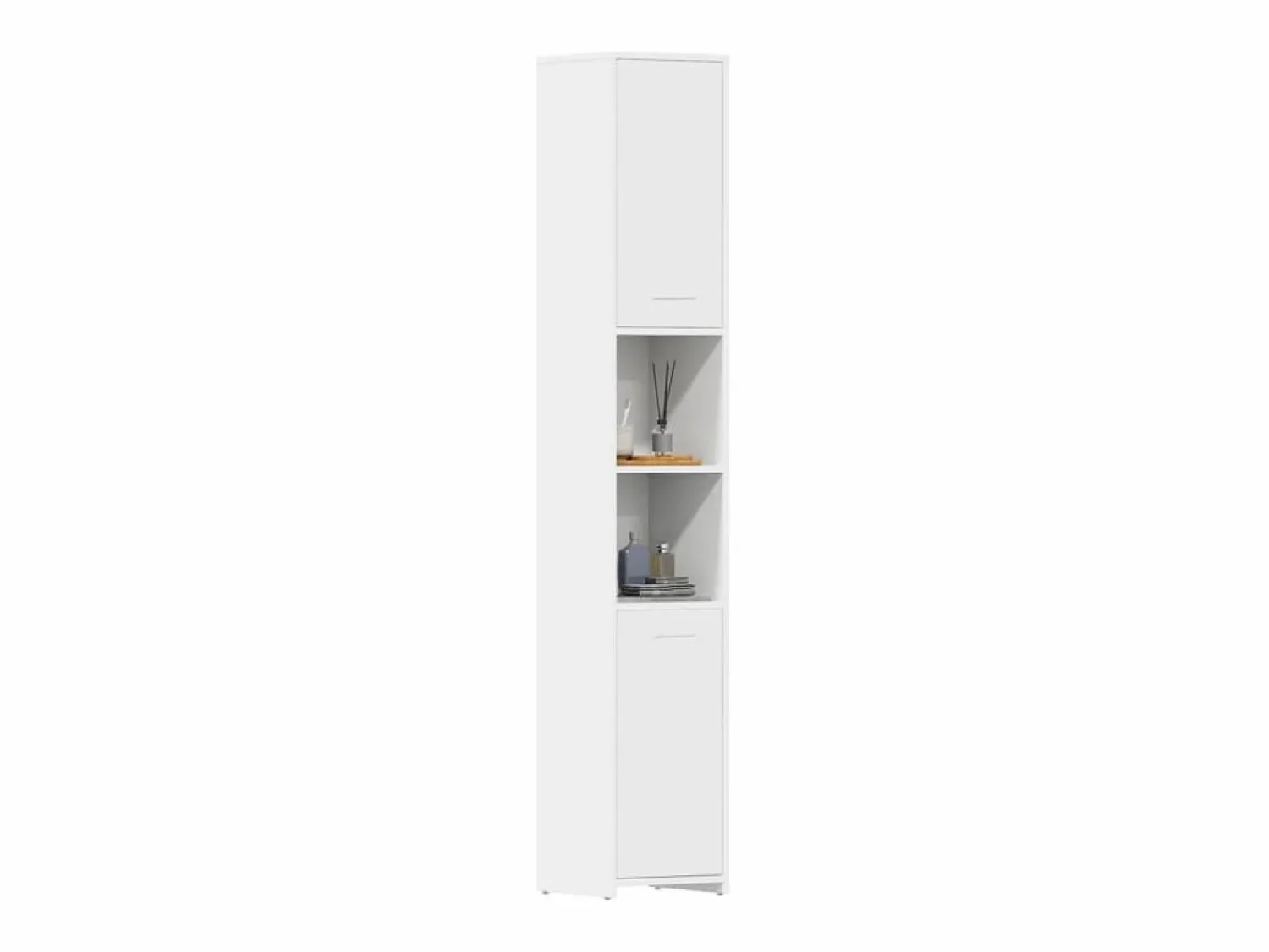 Sale vidaxl Armario de baño madera contrachapada 30x30x183,5 cm Blanco