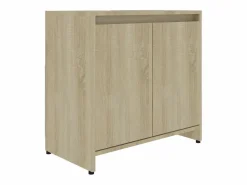 Hot Armario de baño madera contrachapada color roble 60x33x61 cm ES398208 Mueble De Pared Para Baño