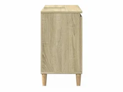 Discount Armario de baño madera contrachapada roble Sonoma 65x33x60 cm Estantería Sobre Inodoro