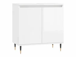 Armario de baño madera de ingeniería brillo 58x33x60 cm ES914987