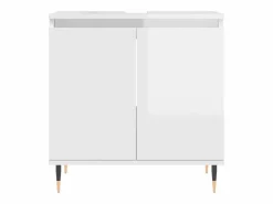 Armario de baño madera de ingeniería brillo 58x33x60 cm ES914987