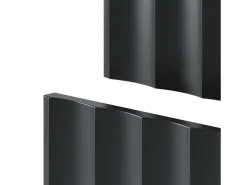 Best Armario de baño para lavabo de 60 cm con frentes ranurados Arcos Negro