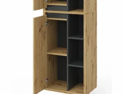 Online Vicco Armario de baño roble artesanal 50x33x170 viola Color natural claro