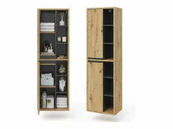 Online Vicco Armario de baño roble artesanal 50x33x170 viola Color natural claro