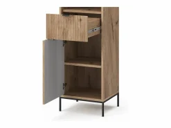New Vicco Armario de baño roble vikingo 40x35x190 eliza Color natural oscuro