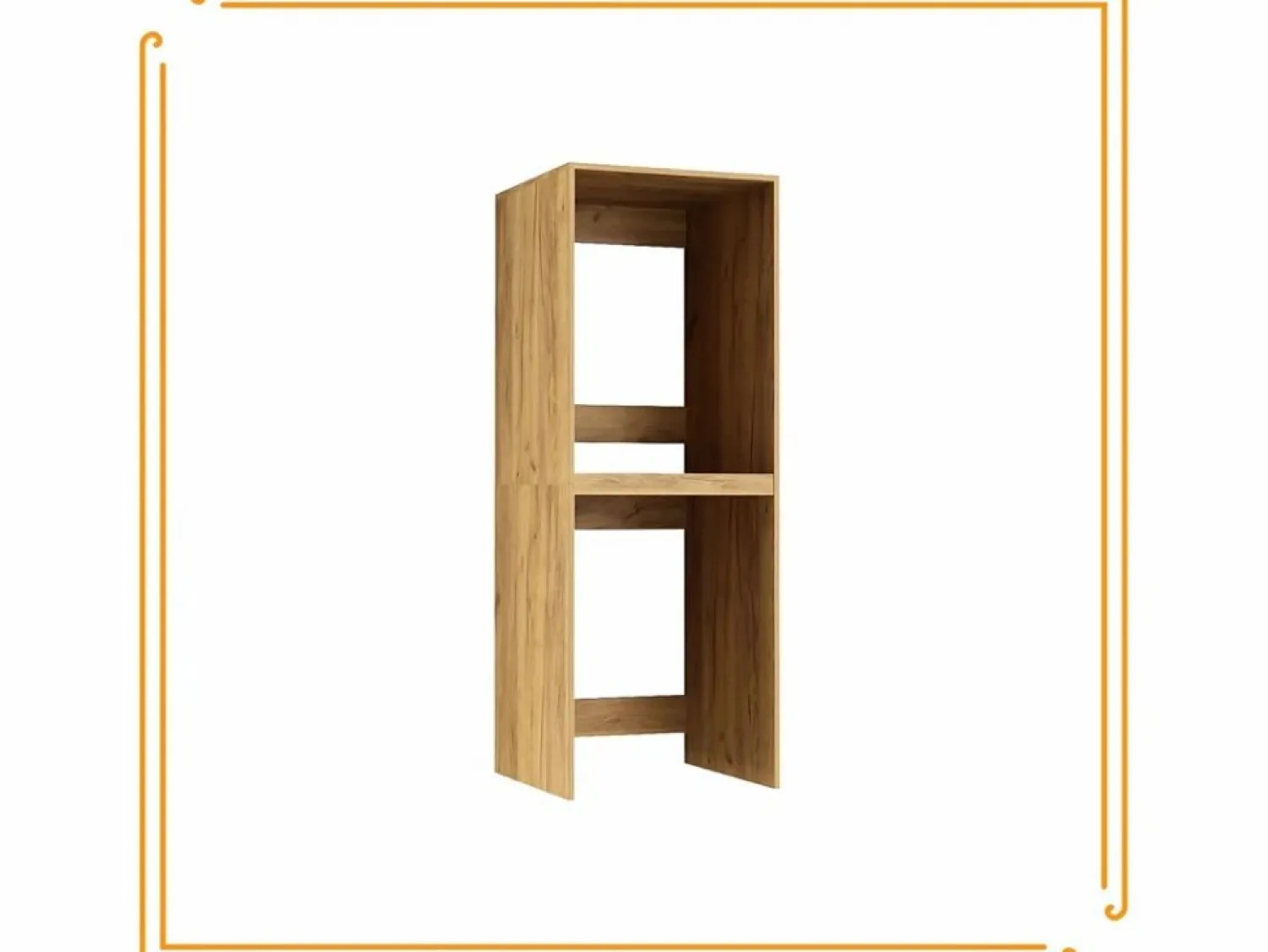 Outlet Armario de baño sobre lavadora y secadora columna estante integrado para electrodomésticos en roble Craft. Beige