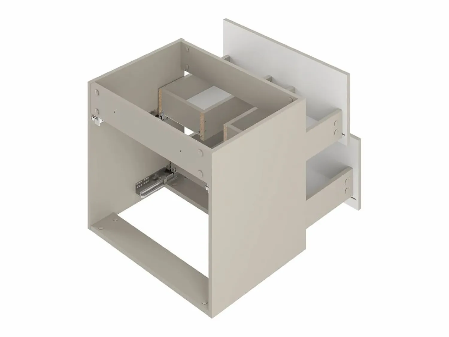 Armario de cachemira para lavabo 60 cm, 2 cajones Marco