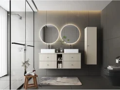 Armario de cachemira para lavabo 60 cm, 2 cajones Marco