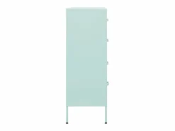 vidaxl Armario de cajones de acero verde mint 80x35x101,5 cm