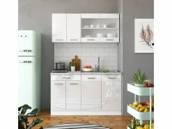 Online Armario de cocina para techo inclinado alto brillo 210x46x81.6 r-line Armario Para Buhardilla