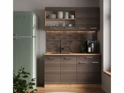Vicco Armario de cocina para techo inclinado gris noble 60x46x81.6 r-line