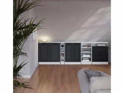 Armario de cocina para techo inclinado antracita casa de campo 60x46x81.6 r-line Armario Para Buhardilla