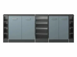 Vicco Armario de cocina para techo inclinado gris ado 210x46x81.6 r-line
