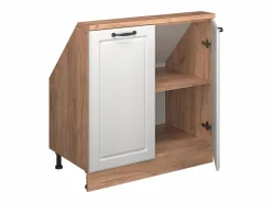 Vicco Armario de cocina para techo inclinado blanco casa de campo 80x46x81.6 r-line