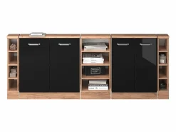 Vicco Armario de cocina para techo inclinado brillo intenso 210x46x81.6 r-line