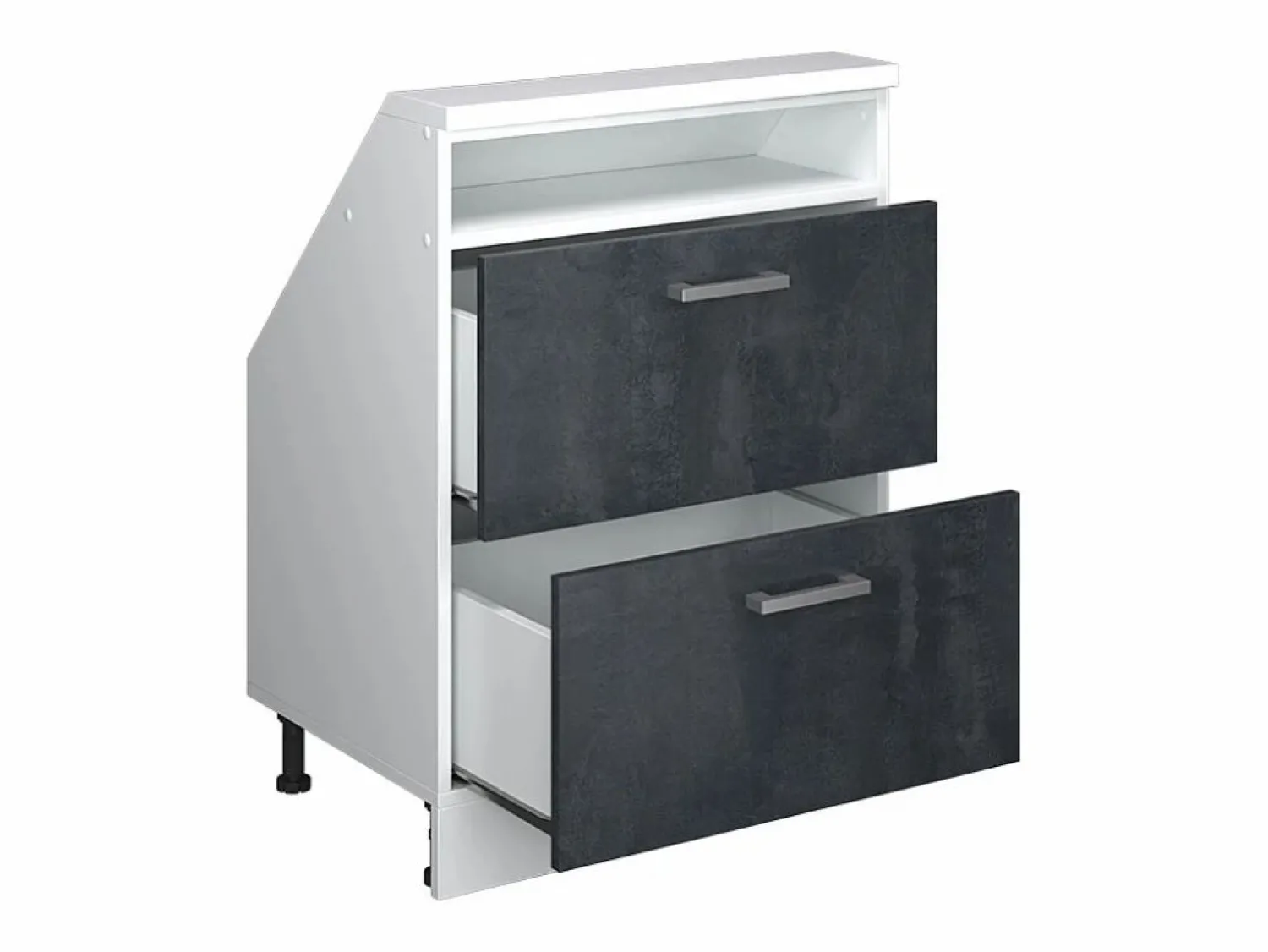 Vicco Armario de cocina para techo inclinado hormigón 60x46x81.6 r-line
