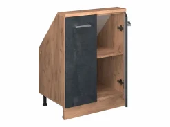 Best Armario de cocina para techo inclinado hormigón 60x46x81.6 r-line Armario Para Buhardilla