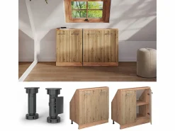Online Vicco Armario de cocina para techo inclinado roble artesanal 80x46x81.6 r-line Color natural claro