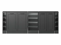 Vicco Armario de cocina para techo inclinado antracita casa de campo 210x46x81.6 r-line