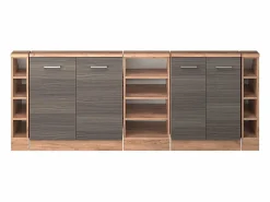Vicco Armario de cocina para techo inclinado gris noble 210x46x81.6 r-line