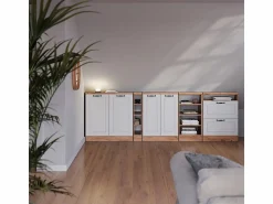 Best Armario de cocina para techo inclinado blanco casa de campo 60x46x81.6 r-line Armario Para Buhardilla