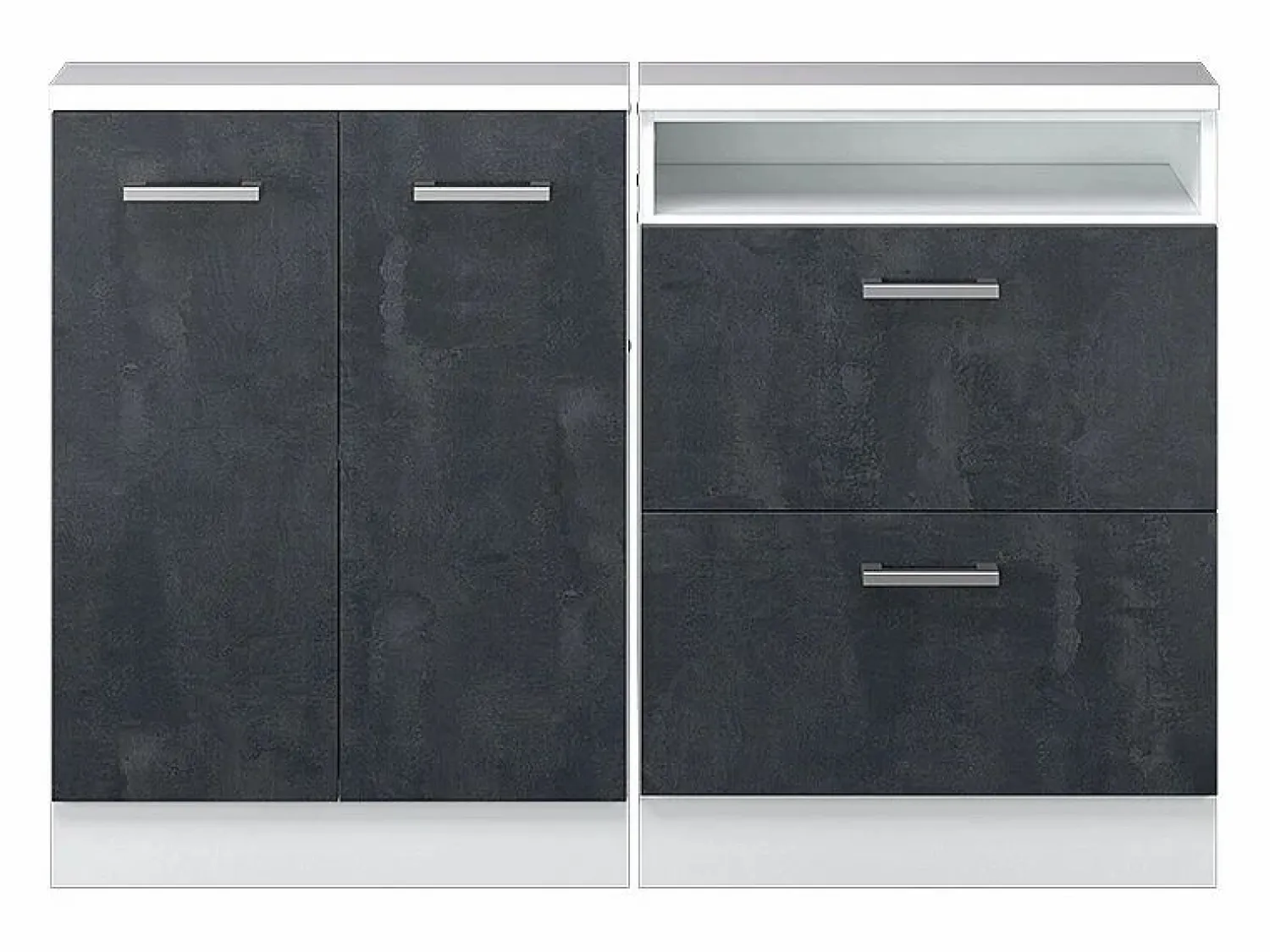 Vicco Armario de cocina para techo inclinado hormigón 120x46x81.6 r-line