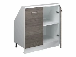 Hot Armario de cocina para techo inclinado gris noble 80x46x81.6 r-line Armario Para Buhardilla