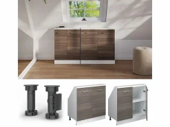 Hot Armario de cocina para techo inclinado gris noble 80x46x81.6 r-line Armario Para Buhardilla