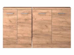 Clearance Vicco Armario de cocina para techo inclinado roble dorado 140x46x81.6 r-line Color natural oscuro