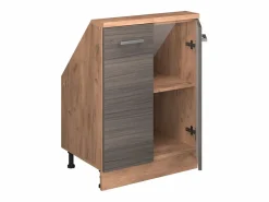 Outlet Vicco Armario de cocina para techo inclinado gris noble 60x46x81.6 r-line Gris claro