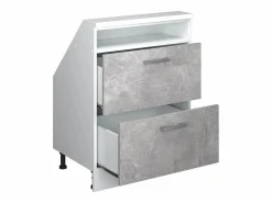 Vicco Armario de cocina para techo inclinado hormigón 60x46x81.6 r-line
