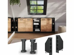 Vicco Armario de cocina para techo inclinado antracita 15x46x81.6 r-line