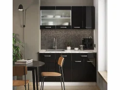 Outlet Vicco Armario de cocina para techo inclinado brillo intenso 60x46x81.6 r-line Negro