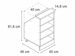 Vicco Armario de cocina para techo inclinado roble dorado 40x46x81.6 r-line