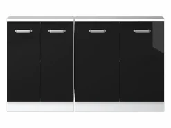 Outlet Armario de cocina para techo inclinado brillo intenso 140x46x81.6 r-line Armario Para Buhardilla