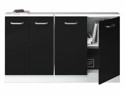 Outlet Armario de cocina para techo inclinado brillo intenso 140x46x81.6 r-line Armario Para Buhardilla