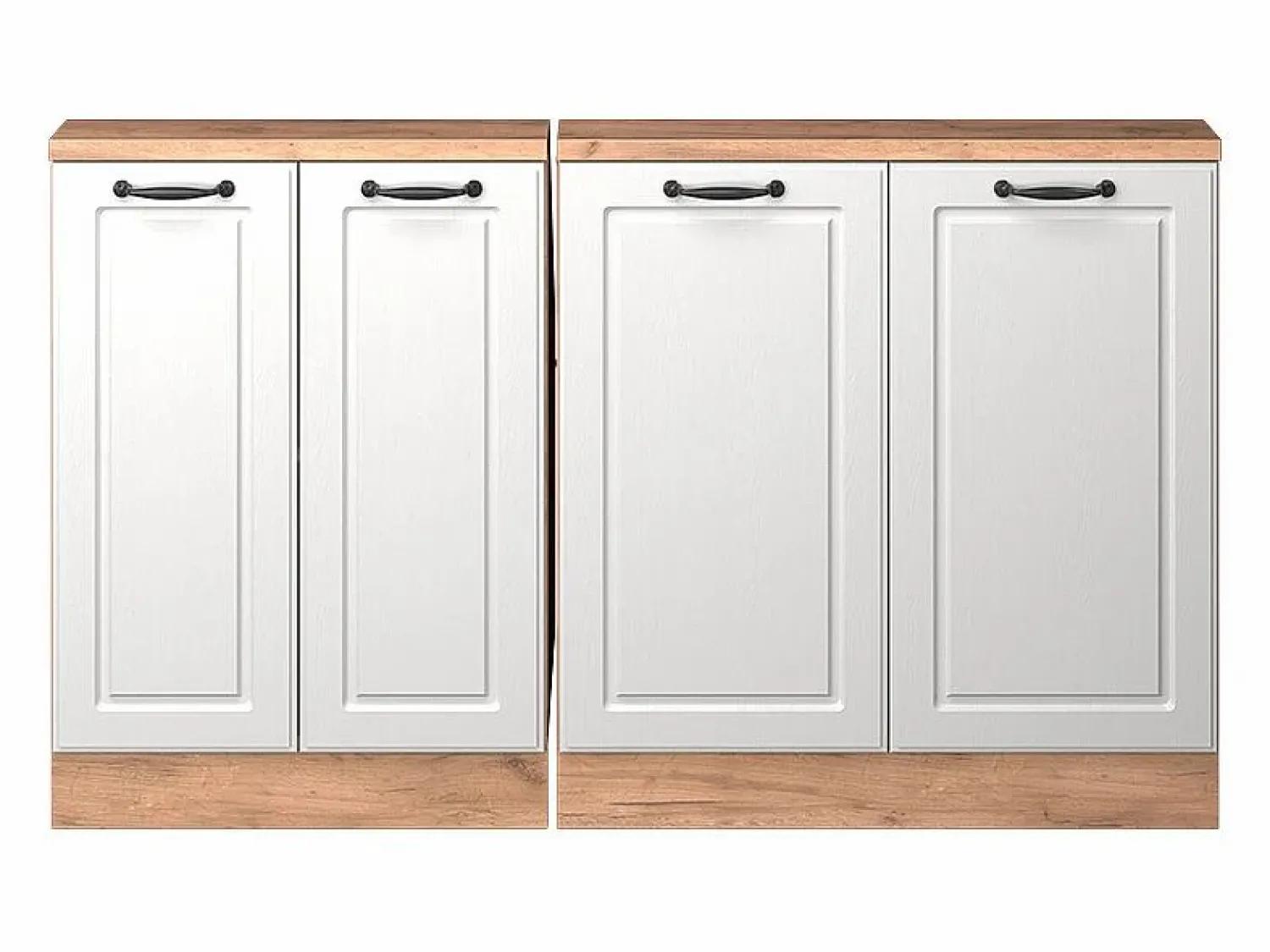 Online Vicco Armario de cocina para techo inclinado blanco casa de campo 140x46x81.6 r-line Blanco roto