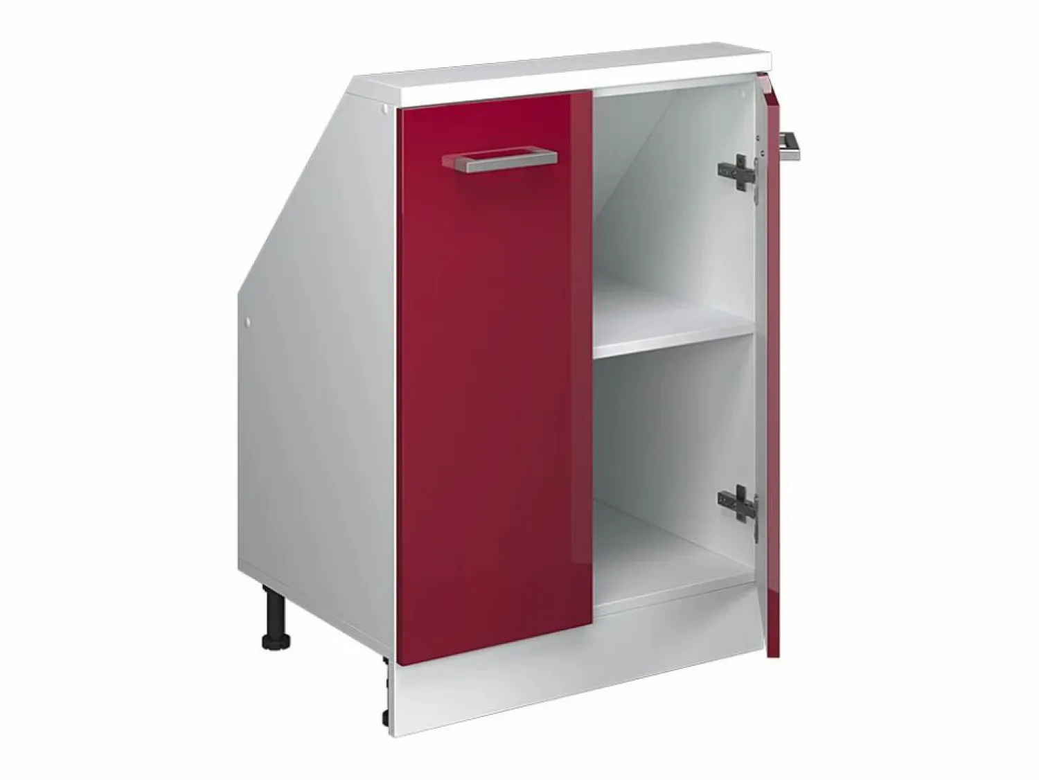 Online Vicco Armario de cocina para techo inclinado brillo intenso/blanco 60x46x81.6 r-line Rojo