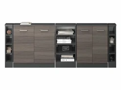 Vicco Armario de cocina para techo inclinado gris noble 210x46x81.6 r-line