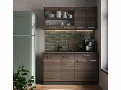 Vicco Armario de cocina para techo inclinado gris noble 210x46x81.6 r-line